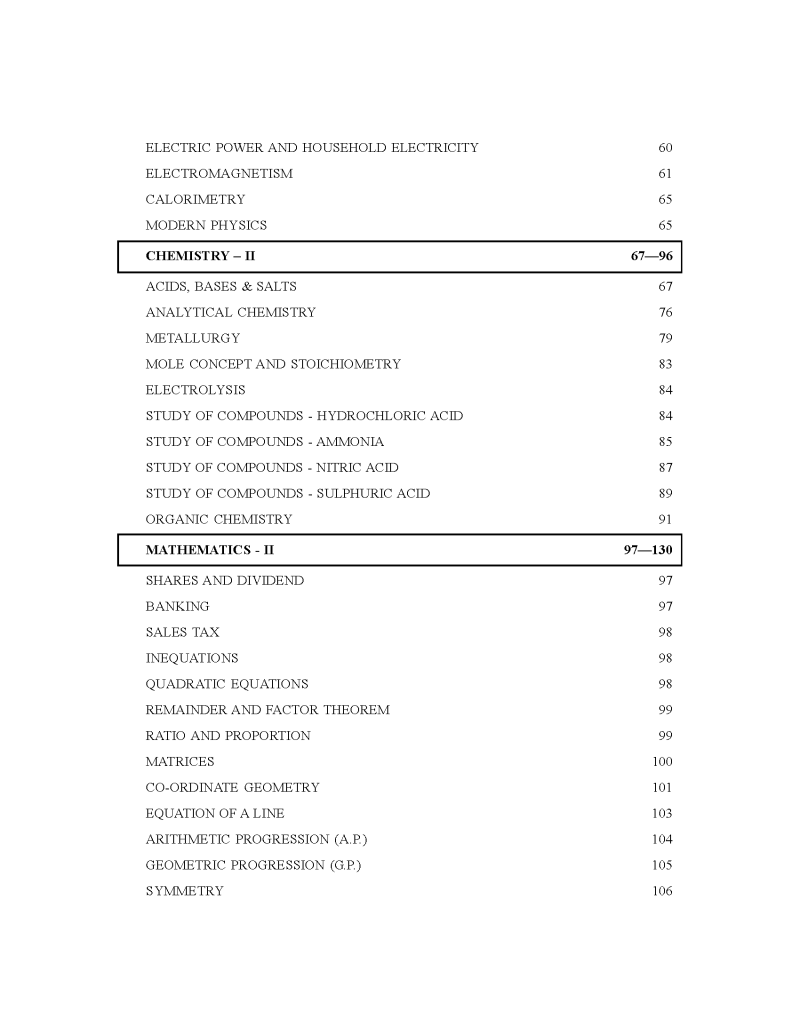 Arun Deep's ICSE Formula Handbook Physics, Chemistry, Mathematics For ...