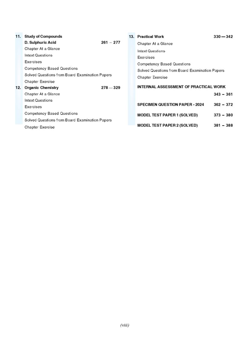 ICSE Chemistry Class 10 Guide 2026-27 - Concise Solutions